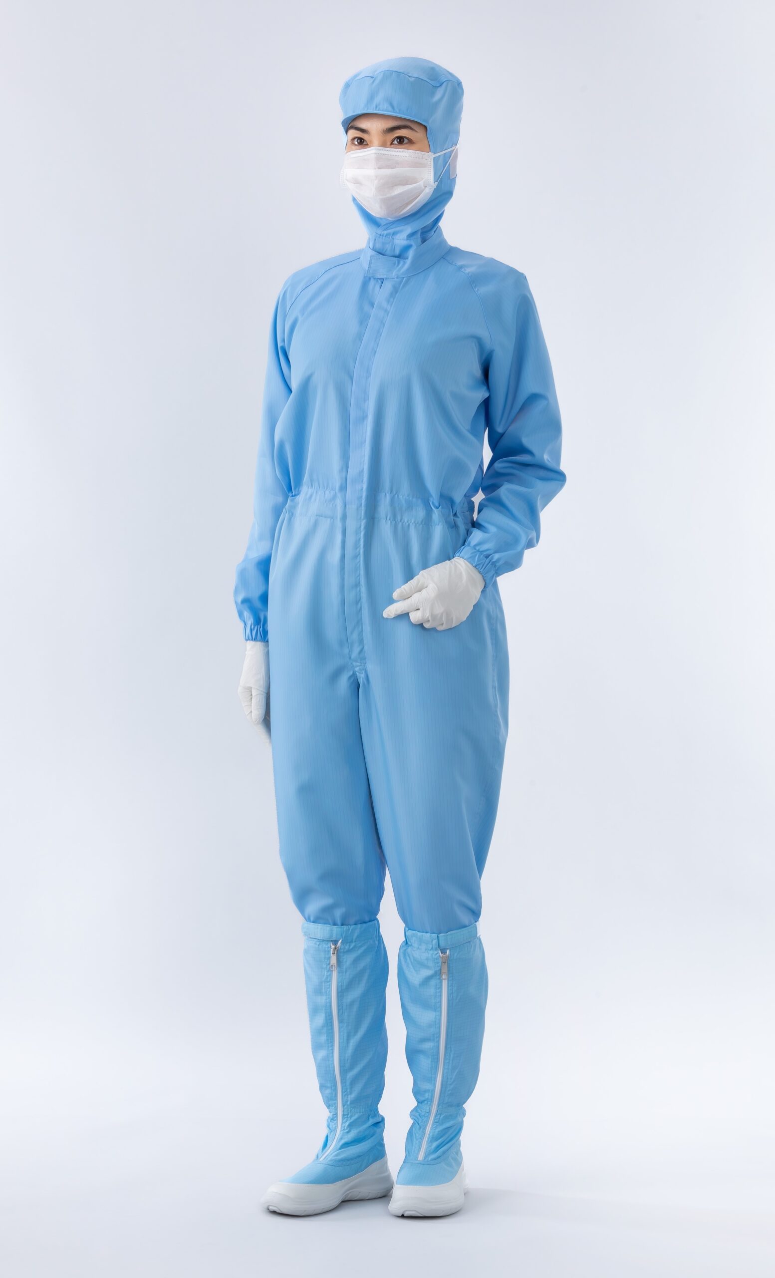 MAX CLEAN クリーンスーツ グリーン 5Lサイズ ( SE7900J5L ) フード一体型クリーンスーツ グリーン Sサイズ MCC MaxClean 7825⁄J_S